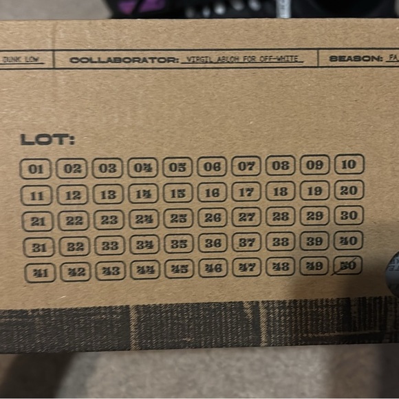 Off white lot 50 dunks brand new size 11 - Picture 2 of 3